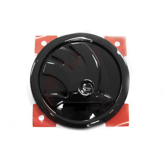 Автологотип эмблема Skoda Octavia A7 2014 - черная на крышку багажника