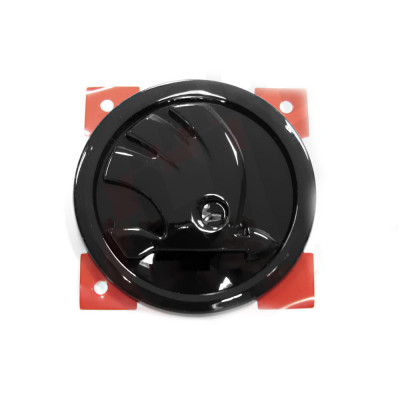Автологотип шильдик эмблема на крышку багажника SKODA SUPERB II 2008 - 2015 черная
