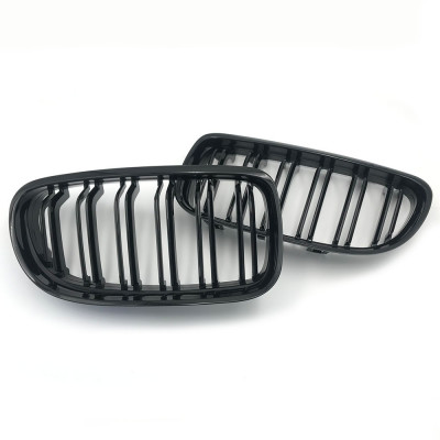 Решетки радиатора ноздри BMW 3 E90, E91 2008-2013 черные глянцевые М-стиль 360Parts 172851