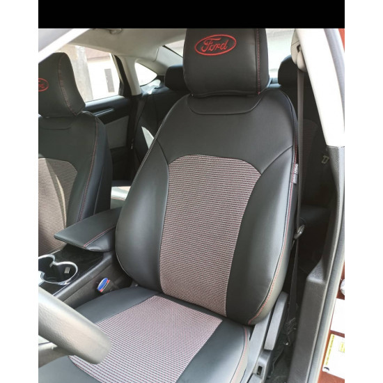Модельні чохли на сидіння Ford Fusion 2012- комбіновані 80.05.30 Пошиття під Замовлення