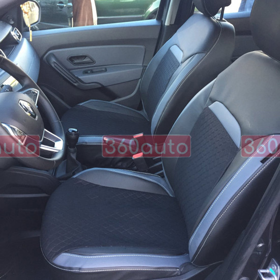 Модельні чохли на сидіння Honda Civic 2015-2017 комбіновані 80.15.10 Пошиття під Замовлення