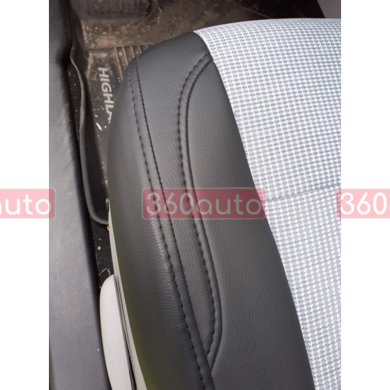 Модельные чехлы на сиденья Toyota Highlander 2013- 7 мест комбинированные 80.02.50 Пошив под Заказ