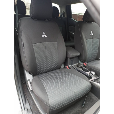 Модельні чохли на сидіння Mitsubishi L200 2015- Тканина 70.11.20 Пошиття під Замовлення
