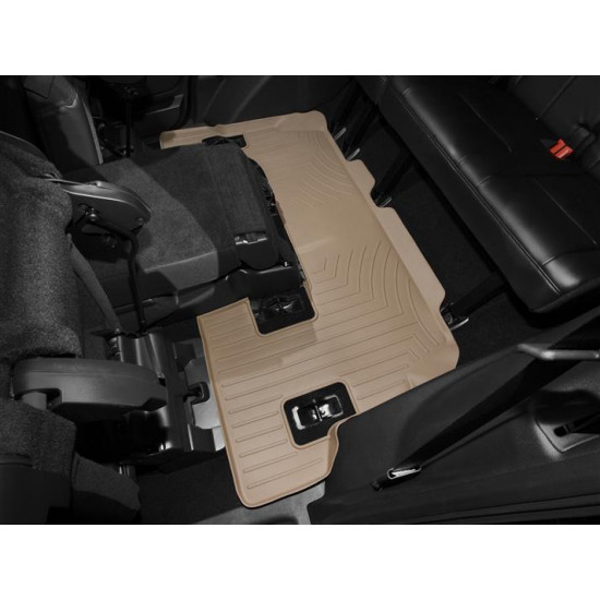 3D килимки для Ford Expedition, Lincoln Navigator 2011-2017 бежеві 3 ряд Bench Seats WeatherTech 451074