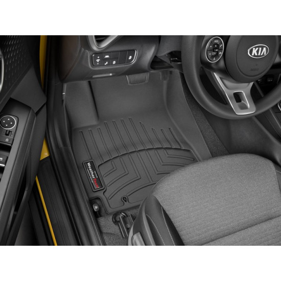 3D коврики для Kia Soul EV 2015- electro черные передние WeatherTech 4415231