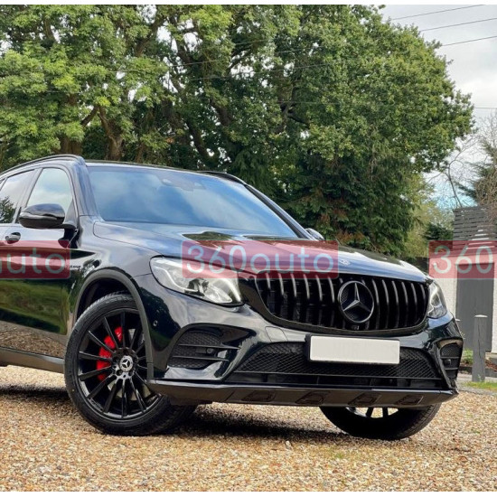 Решітка радіатора на Mercedes GLC-class X253, C253 2015-2019 GT Panamericana чорна MB-X253154