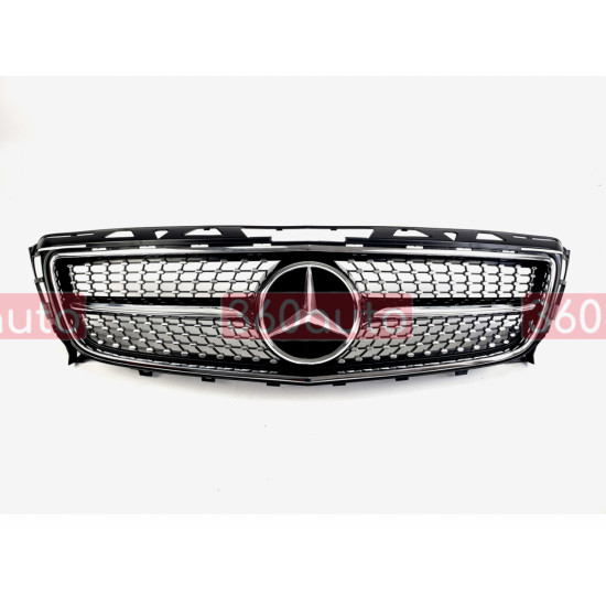 Решітка радіатора на Mercedes CLS-class C218 2011-2014 Diamond чорна з хромом MB-W218113
