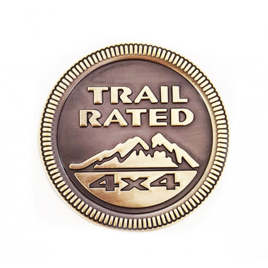 Автологотип шильдик эмблема Jeep Snow Mountain Trail Rated bronz Emblems 111516