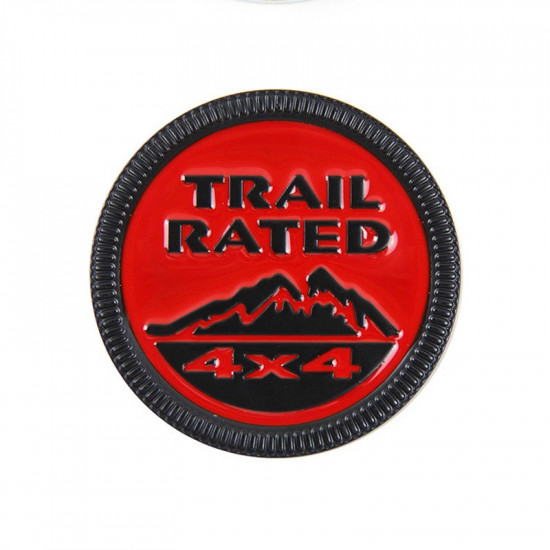 Автологотип шильдик эмблема Jeep Snow Mountain Trail Rated red black Emblems 111517