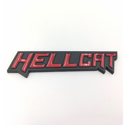 Автологотип шильдик эмблема Dodge Challenger Hellcat red-black
