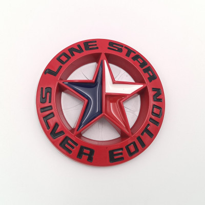 Автологотип шильдик емблема Dodge Ram Lone Star Silver Edition red Emblems148662