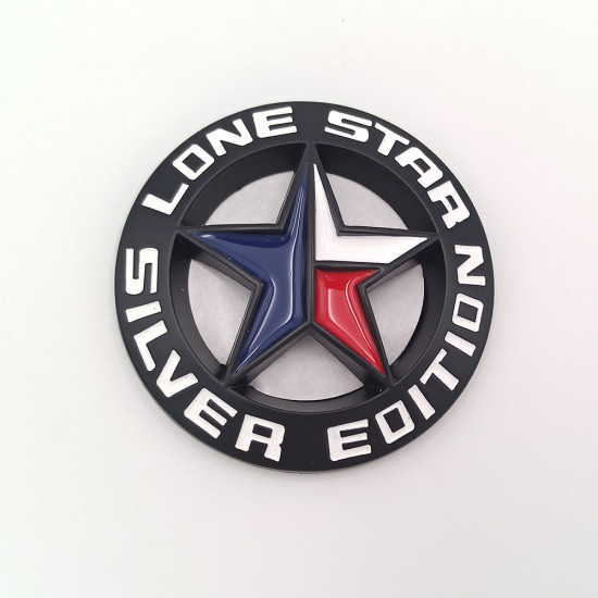 Автологотип шильдик эмблема Dodge Ram Lone Star Silver Edition black Emblems 148663