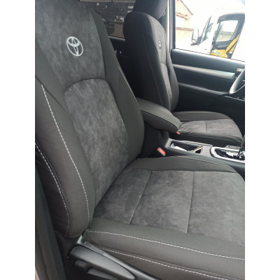 Модельні чохли з антари на сидіння Toyota Hilux 2015- 150.02.25 Пошиття під Замовлення