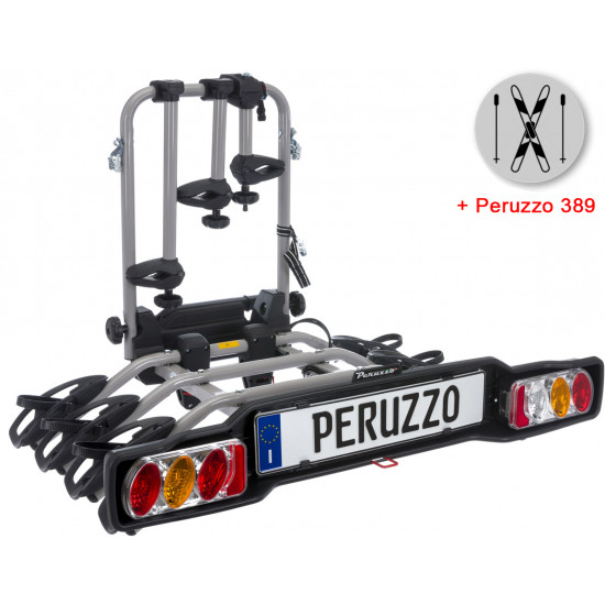 Велокрепление  с креплением для лыж Peruzzo 706-4 Parma 4 + 389 Ski & Snowboard Carrier (PZ 706-4-389)