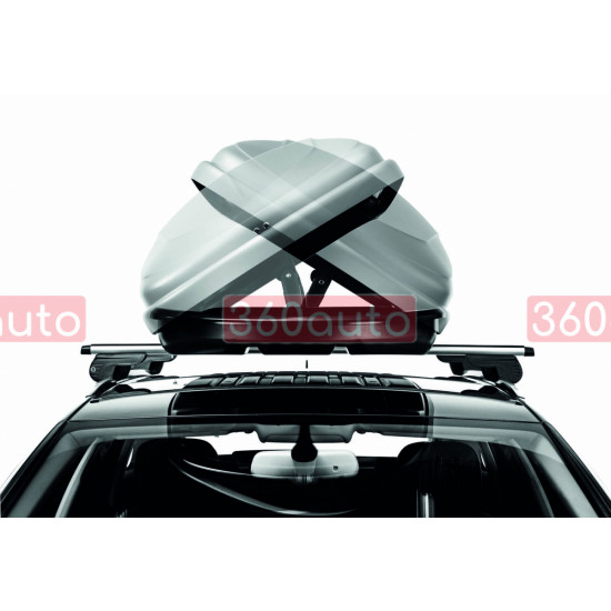 Вантажний бокс на дах автомобіля Hapro Traxer 4.6 Anthracite Dual-Side (Автобокс HP 38885)