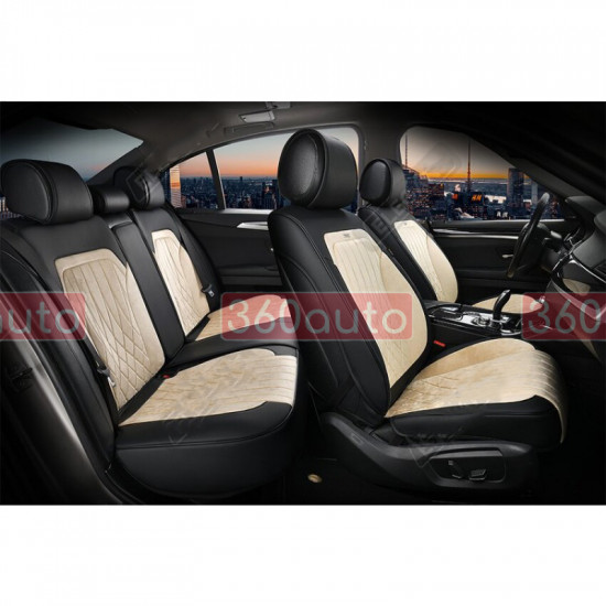 Автонакидки бежеві, комплект Elegant Modena Maxi 3D EL 700 134