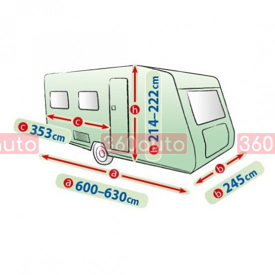 Тент на автодом Kegel Perfect Garage 500 EF caravan 600-630см