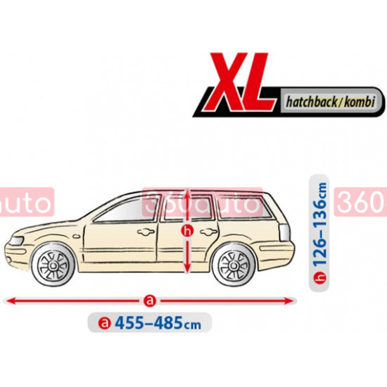 Тент автомобильный Kegel Optimal Garage Hatchback, Combi XL