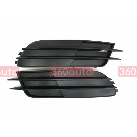 Решетки переднего бампера на Audi A6 C7 2011-2014 черные