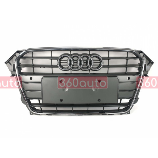 Решетка радиатора на Audi A4 B8 2011-2015 черная стиль S-Line A4-B8121
