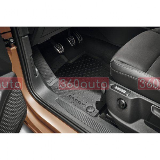 Коврики в салон Volkswagen Caddy 2021- резиновые 4шт (фольксваген кадди) 2K806150082V