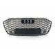 Решітка радіатора на Audi A6 C8 2018- стиль RS чорна с сірим A6-RS6C8207