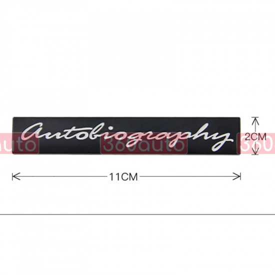 Автологотип шильдик эмблема надпись Land Rover Autobiography 111мм silver red