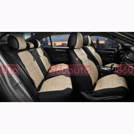 Автонакидки бежевые, комплект Elegant Verona Maxi 5D EL 700 144