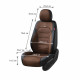Автонакидки коричневые, комплект Elegant Verona Maxi 5D EL 700 145