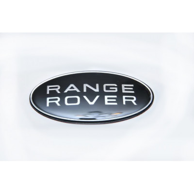 Автологотип шильдик емблема Land Rover Range Rover Black в решітку радіатора, на крила