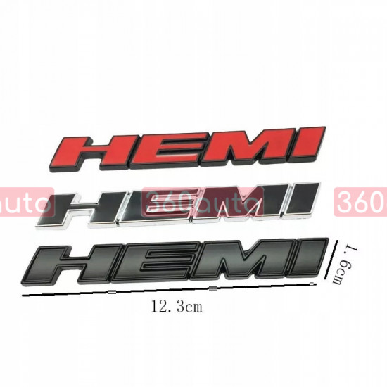 Автологотип шильдик емблема Hemi black red Emblems327025