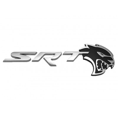 Автологотип шильдик емблема SRT Hellcat Head black chrome Emblems327026