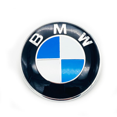 Емблема на кришку багажника BMW синьо-білий 74мм