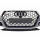 Передній бампер на Audi A4 B9 2015-2019 стиль RS4 під радари V2