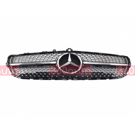 Решетка радиатора на Mercedes CLS-class C218 2014-2018 Diamond черная с хромом MB-W218185