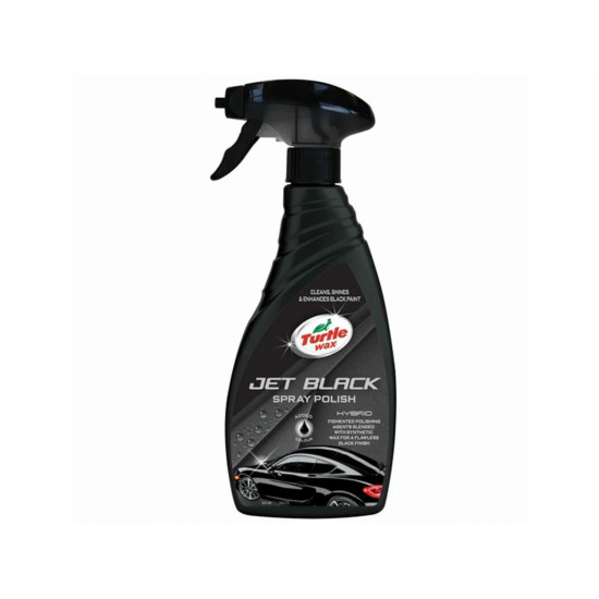 Чорний поліроль Turtle Wax Jet Black Spray Polish 500 мл з воском