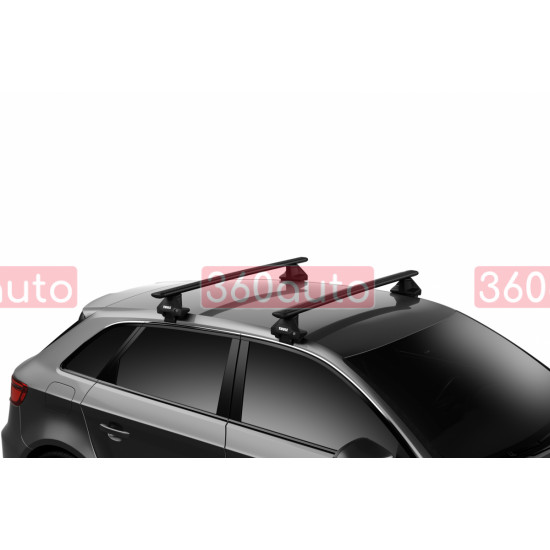Багажник на гладкую крышу Thule Wingbar Evo Black для Peugeot 308 (хетчбэк и универсал) 2013-2021 (TH 7113B-7105-5018)