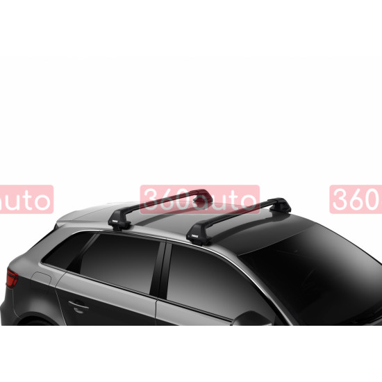 Багажник на гладкий дах Thule Edge Wingbar Black для Audi A6/S6 (C7)Sedan 2011-2018 (TH 7215B-7214B-7205-5083)