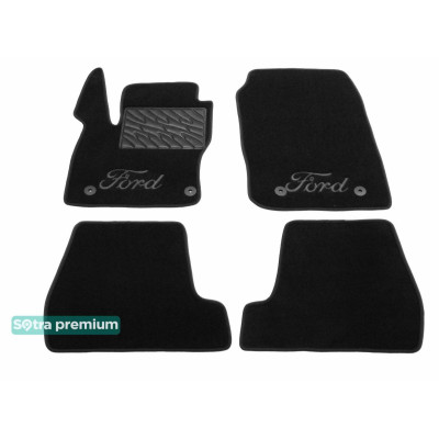Текстильные коврики для Ford Focus 2015-2018 USA ST 90613 Sotra Premium 10мм - Пошив под Заказ