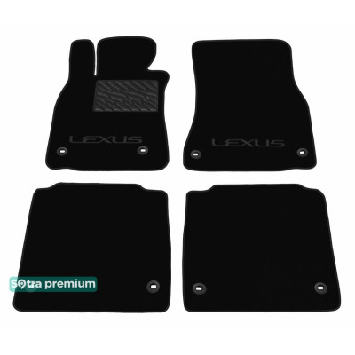 Текстильные коврики для Lexus LS long AWD 2012-2017 ST 05890 Sotra Premium 10мм - Пошив под Заказ