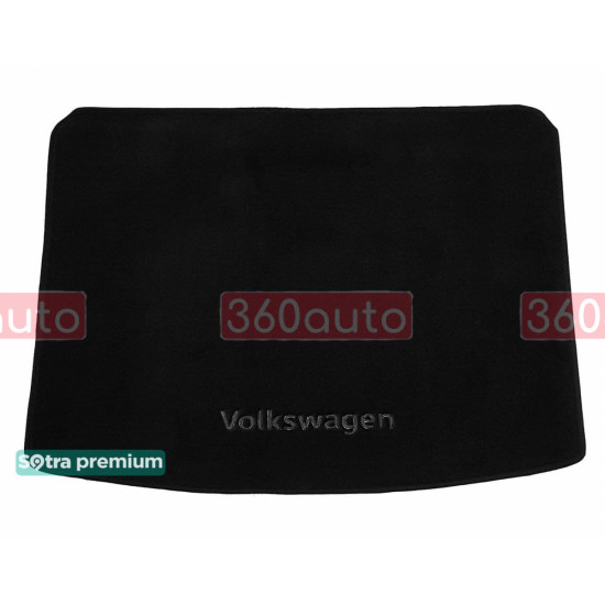 Текстильный коврик в багажник для Volkswagen Tiguan без двухуровневого пола без запаски 2016- ST 90427 Sotra Premium 10мм - Пошив под Заказ