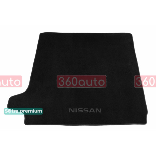 Текстильный коврик в багажник для Nissan Pathfinder R51 сложенный 3 ряд 2011-2014 ST 07378 Sotra Premium 10мм - Пошив под Заказ