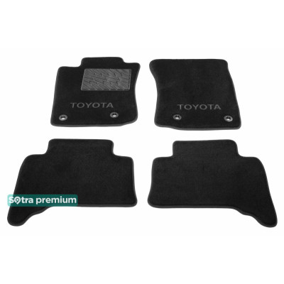 Текстильные коврики для Toyota Land Cruiser Prado 150 / 4Runner 4 клипсы 2013- ST 07973 Sotra Premium 10мм - Пошив под Заказ