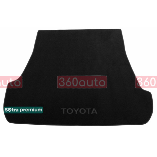 Текстильный коврик в багажник для Toyota Land Cruiser 200 без вырезов под 3 ряд 2007-2015 ST 06856 Sotra Premium 10мм - Пошив под Заказ