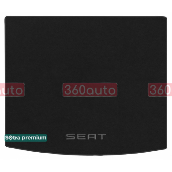 Текстильный коврик в багажник для Seat Ateca без двухуровневого пола верхний 2016- ST 90050 Sotra Premium 10мм - Пошив под Заказ