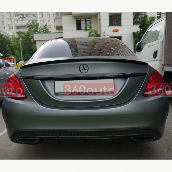 Спойлер на Mercedes C-class W205 2014- AMG style черный глянец