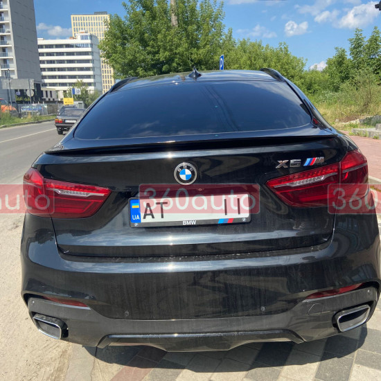 Спойлер на BMW X6 F16 2014-2018 чорний V3