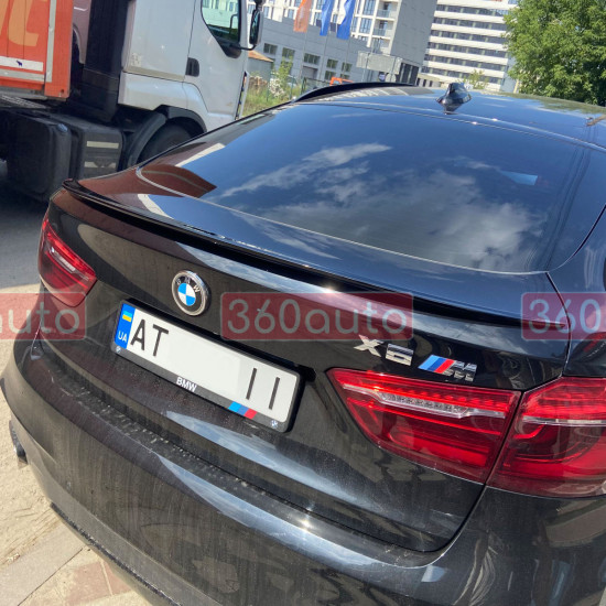 Спойлер на BMW X6 F16 2014-2018 чорний V3