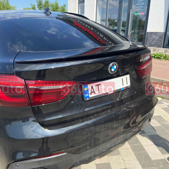 Спойлер на BMW X6 F16 2014-2018 чорний V3