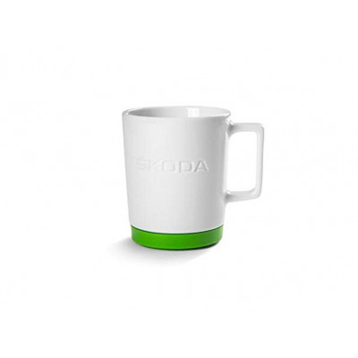 Порцеляновий кухоль Skoda Mug with Green Silikone Pad, White/Green 000069601BK